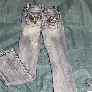 Rue21 Blue Boot Cut Jeans with Ornate Embellishments